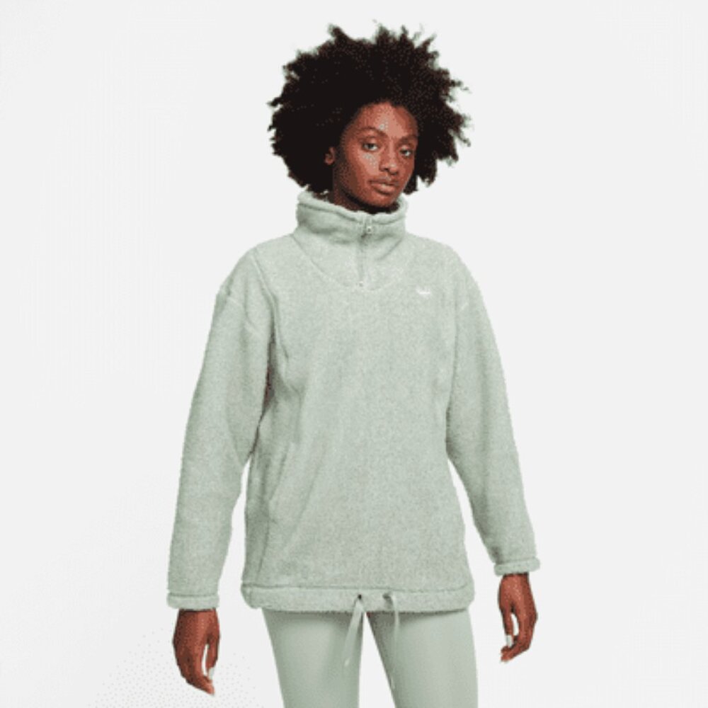 Nike Therma-FIT Women's Training Top | Oversized 1/4 Zip Teddy Fleece